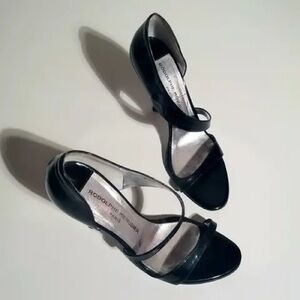 Rodolphe Menudier Paris Vero Cuoio Black Patent Leather Heels